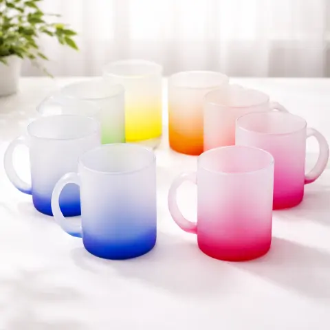 Taza de vidrio gradiente Personalizada